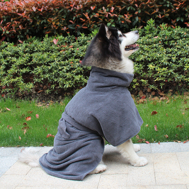 JMT-676490 Ultra-Absorbent Pet Bathrobe Made from Soft Polyester Fiber