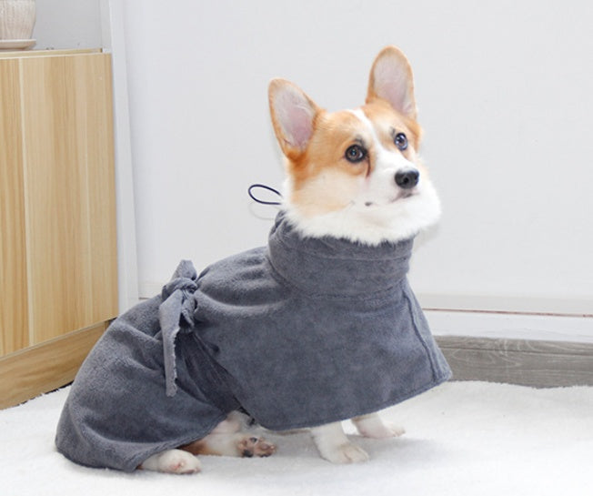 JMT-676490 Ultra-Absorbent Pet Bathrobe Made from Soft Polyester Fiber