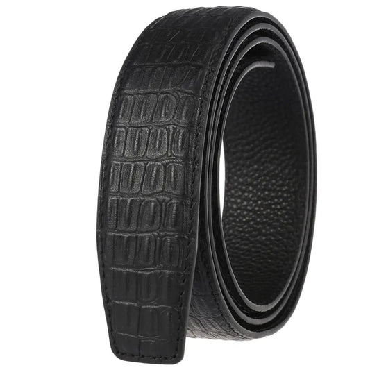 JMT-676618 Boys' Cowhide Automatic Buckle Belt - Durable First Layer Leather Accessory