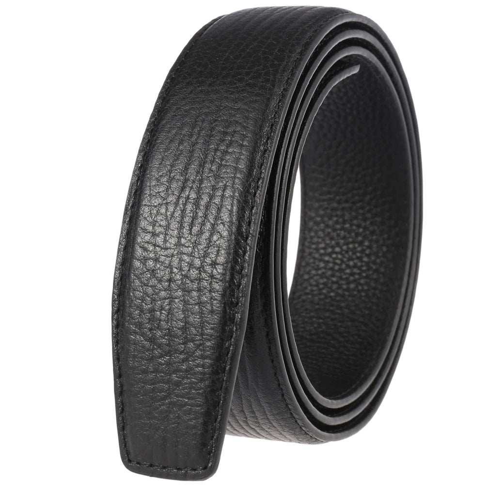 JMT-676618 Boys' Cowhide Automatic Buckle Belt - Durable First Layer Leather Accessory
