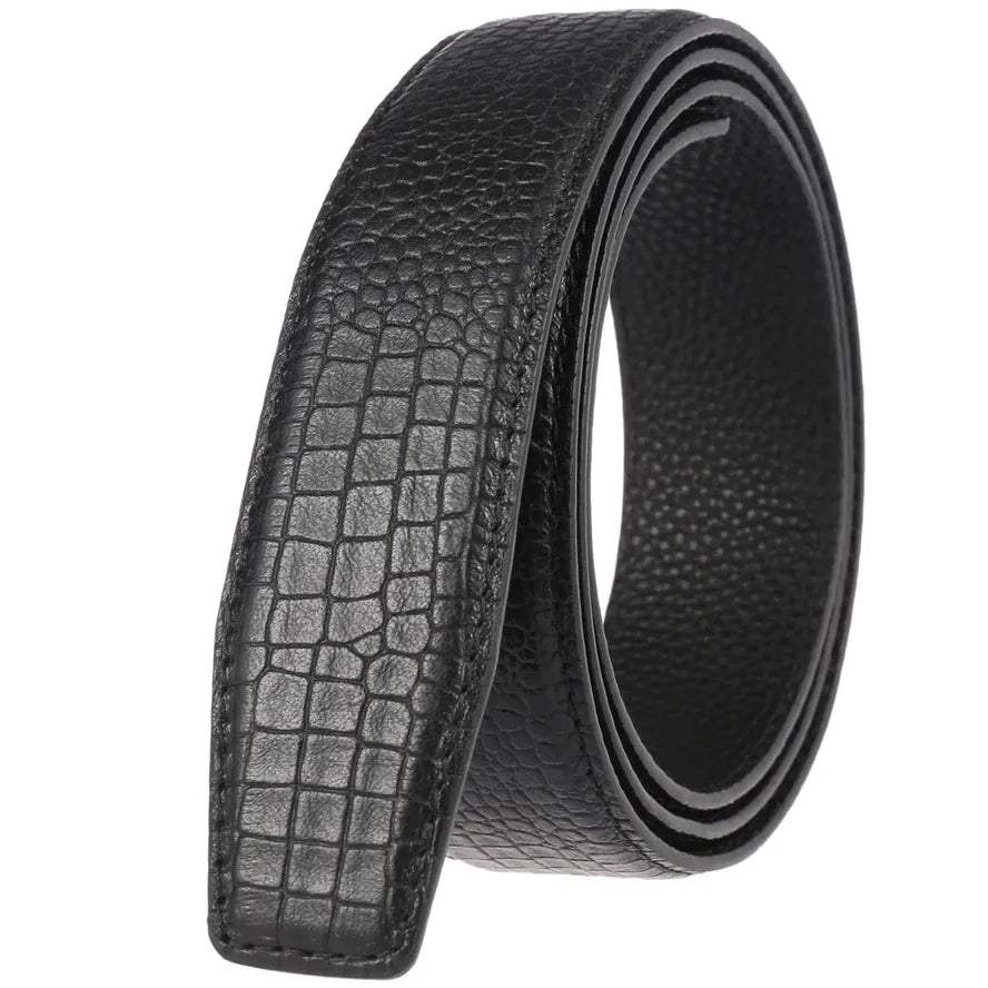JMT-676618 Boys' Cowhide Automatic Buckle Belt - Durable First Layer Leather Accessory