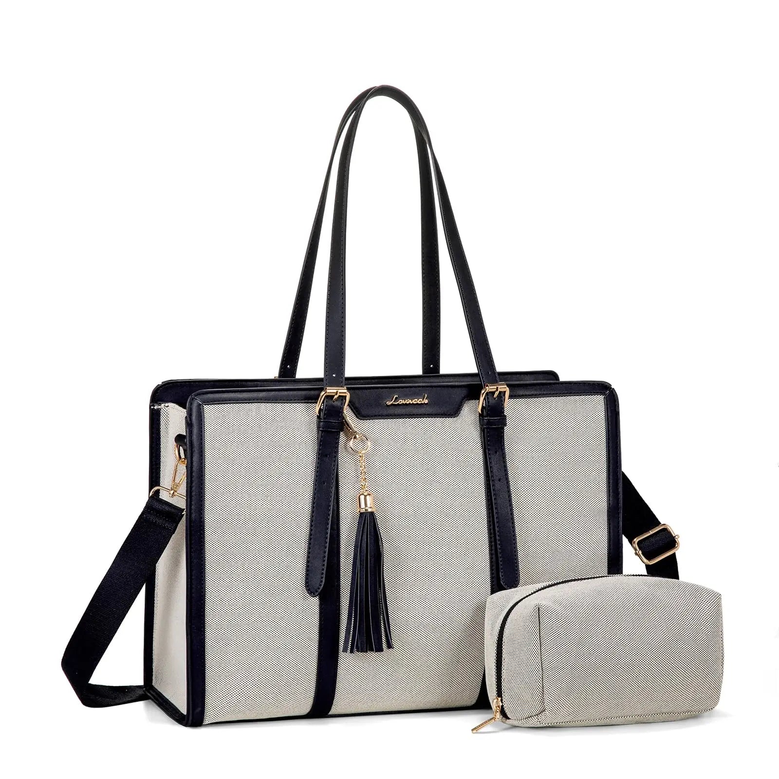 JMT-676682 Large Capacity Waterproof Laptop Tote Bag for Women - Fits 15.6 Inch Laptops, Ideal for Office Use