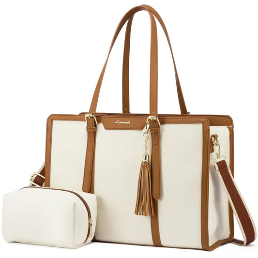 JMT-676682 Large Capacity Waterproof Laptop Tote Bag for Women - Fits 15.6 Inch Laptops, Ideal for Office Use