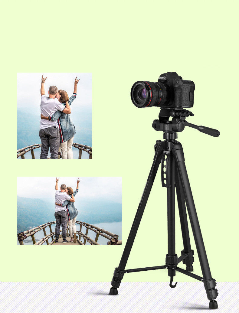 JMT-676874 Aluminum Alloy Tripod Head Set for Micro SLR Cameras and Mobile Phones - Maximum Load 2-5 kg - Black