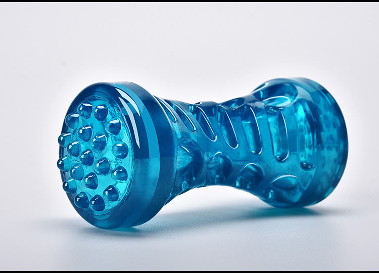 JMT-677002 TPR Sounding Pet Toy Molar Stick - Durable Chew Toy in Peacock Blue and Orange, Available in Small and Large Sizes