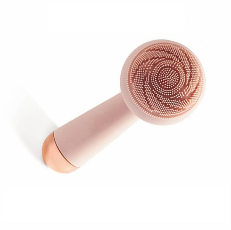 JMT-677002 Ultrasonic Pink Silicone Electric Cleansing Device with Waterproof Design and Four Modes