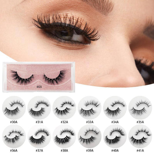 JMT-677130 3D False Eyelashes for Beauty Salon and Celebrity Looks – Box #30A-#42A (Length 11.0cm)