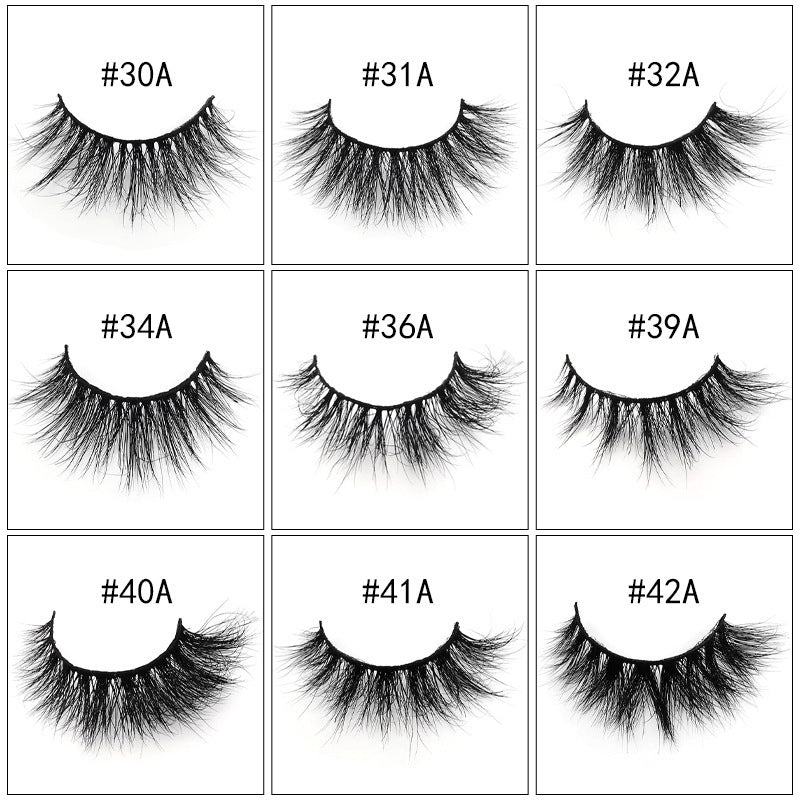 JMT-677130 3D False Eyelashes for Beauty Salon and Celebrity Looks – Box #30A-#42A (Length 11.0cm)