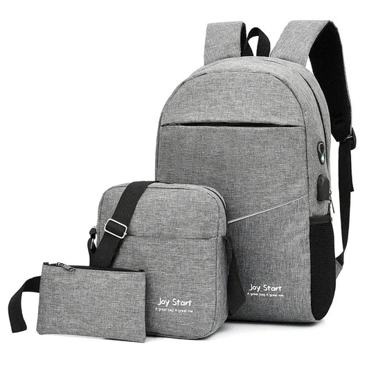 JMT-677194 Waterproof Large Capacity School and Travel Backpack with USB Charging and Headphone Jack