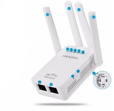 JMT-677194 Wireless WiFi Signal Amplifier Repeater, 300Mbps, Multiple Standard Configurations