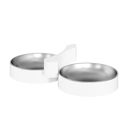 JMT-677322 Automatic Double Bowl Pet Feeder for Cats and Dogs - Available in White, Black, and Brown