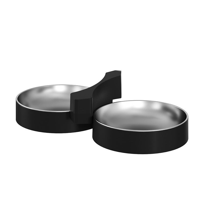 JMT-677322 Automatic Double Bowl Pet Feeder for Cats and Dogs - Available in White, Black, and Brown