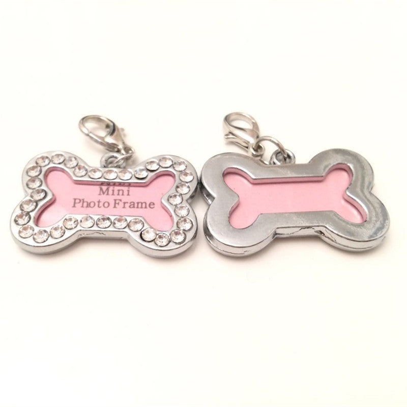 JMT-677834 Metal Dog Pendant with Diamond Bone Pattern for All Seasons Jewelry