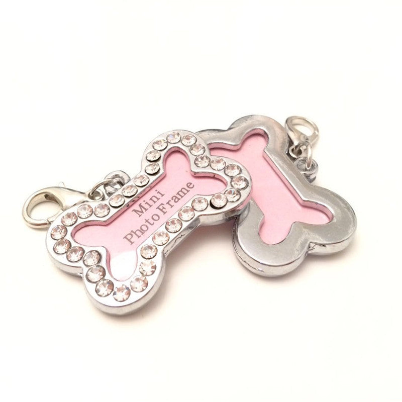 JMT-677834 Metal Dog Pendant with Diamond Bone Pattern for All Seasons Jewelry