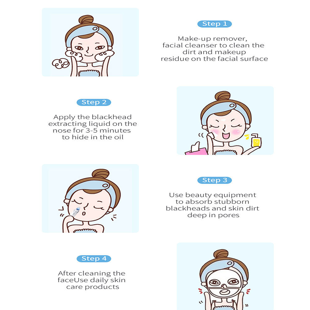 JMT-678154 Electric Blackhead Removal Device with Vacuum Suction - Includes 4 Replaceable Heads, Base Charging, and Instruction Manual