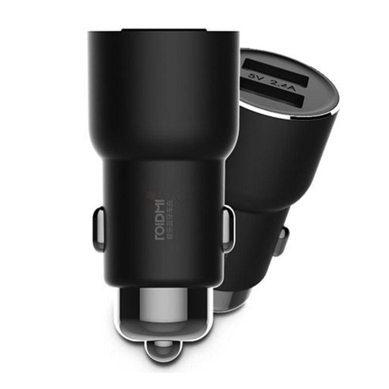 JMT-678346 Bluetooth Music Car Charger with USB Output – 12-24V Input, 5V/3400mA Output, Compatible with Mobile Devices and Tablets, Black