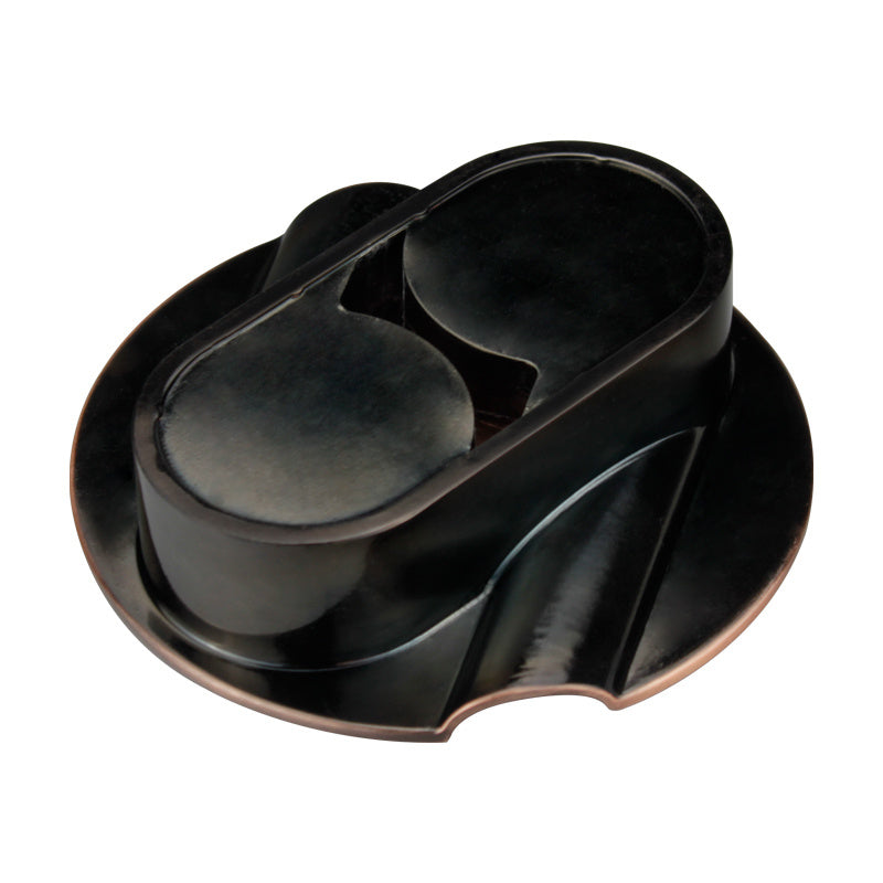 JMT-678346 Retro Metal Cigar Ashtray with Double Slots - Easy to Clean and Durable