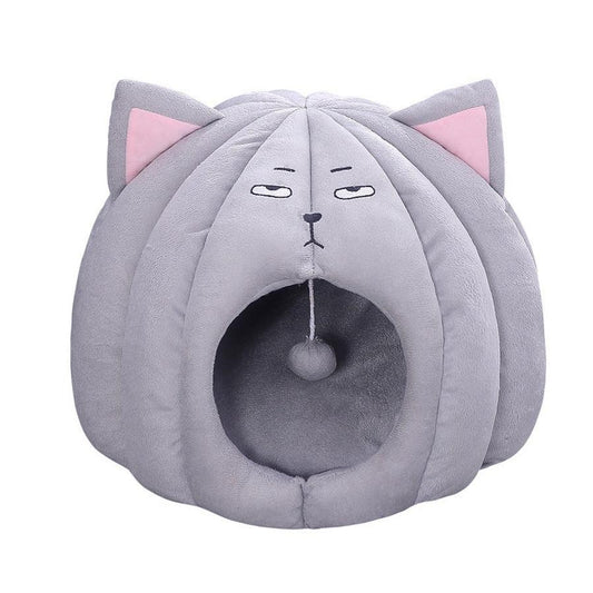 JMT-678474 Pet Nest for Cats and Dogs - Soft Short Plush with PP Cotton Fill, Ideal Enclosed Litter Space