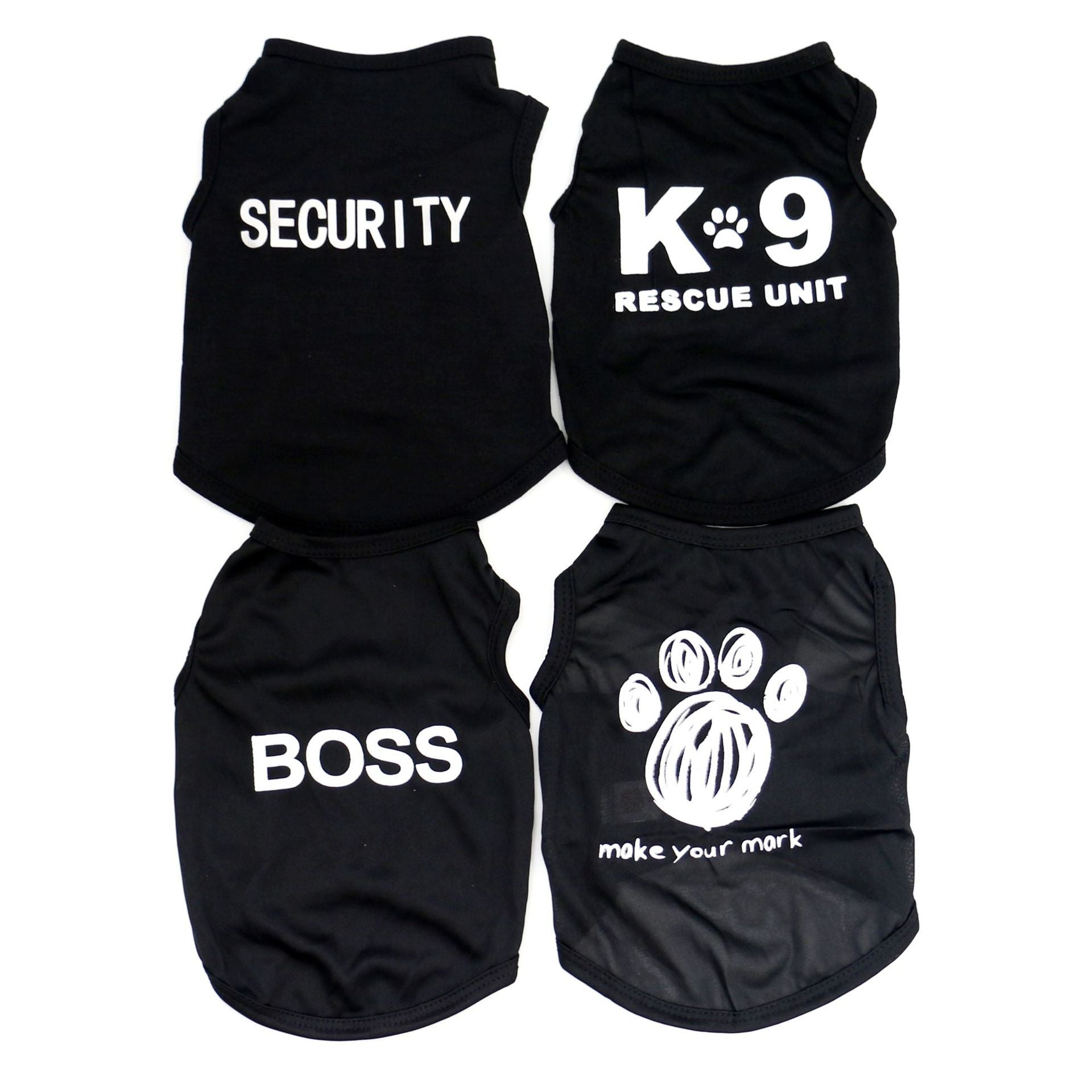 JMT-678794 Cool and Breathable Dog Summer Vest in Various Black Designs - Available in XS, S, M, L Sizes