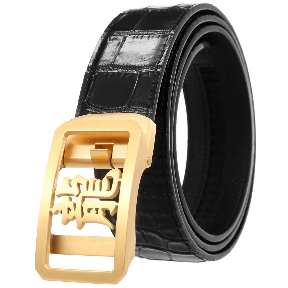 JMT-678922 Cow Leather Belt for Men - Model LY36-61342-8, Durable and Stylish Design