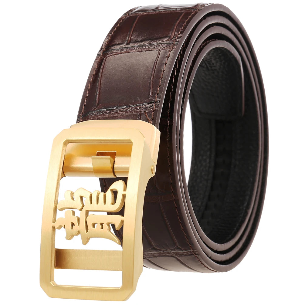 JMT-678922 Cow Leather Belt for Men - Model LY36-61342-8, Durable and Stylish Design