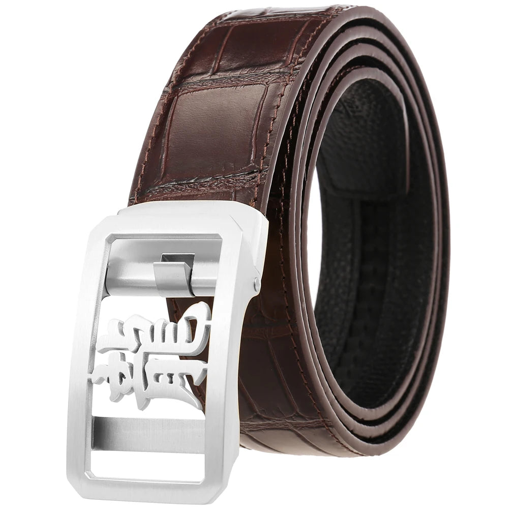 JMT-678922 Cow Leather Belt for Men - Model LY36-61342-8, Durable and Stylish Design