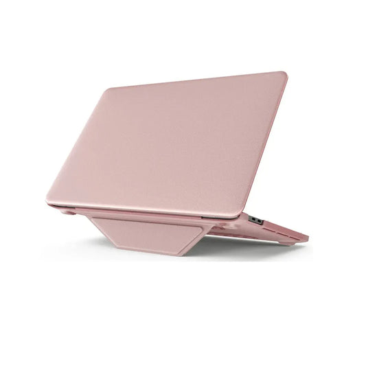 JMT-678986 Pink PU Kickstand Cover Compatible with MacBook Pro 13 (A2338 M1/M2, A2289, A2251, A2159, A1989, A1706, A1708)