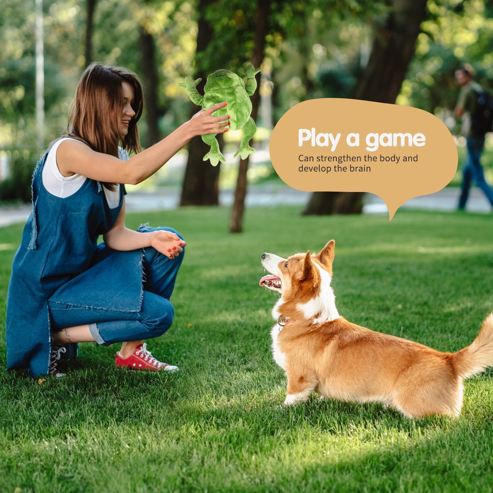 JMT-678986 Plush Dog Toy with Sound and Bite Resistance - Golden Retriever Design, 27x16x5cm, 57g