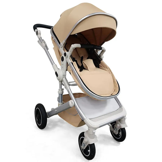 JMT-679178 Luxurious Foldable 3-in-1 Baby Stroller Pushchair with Carriage Function