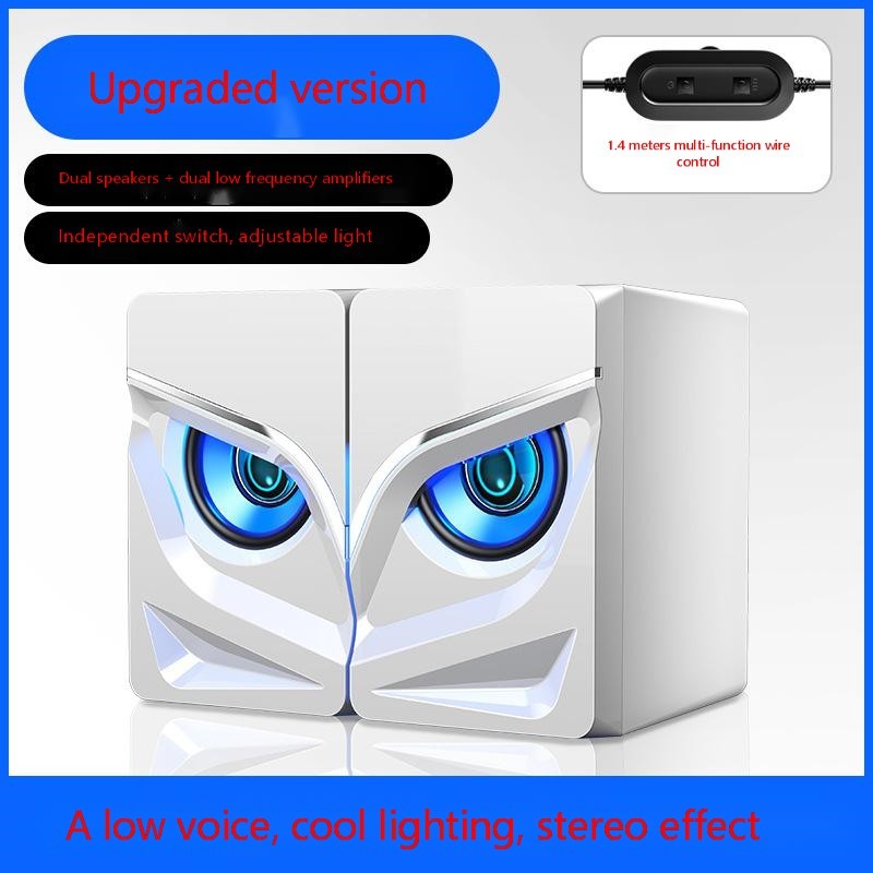 JMT-679498 Dual Desktop Speakers with AC and Battery Power Supply - Black & White Options
