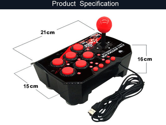JMT-679626 4 in 1 Wired Game Controller for N-Switch - USB Connection, 3m Cable Length, ABS Material, Black