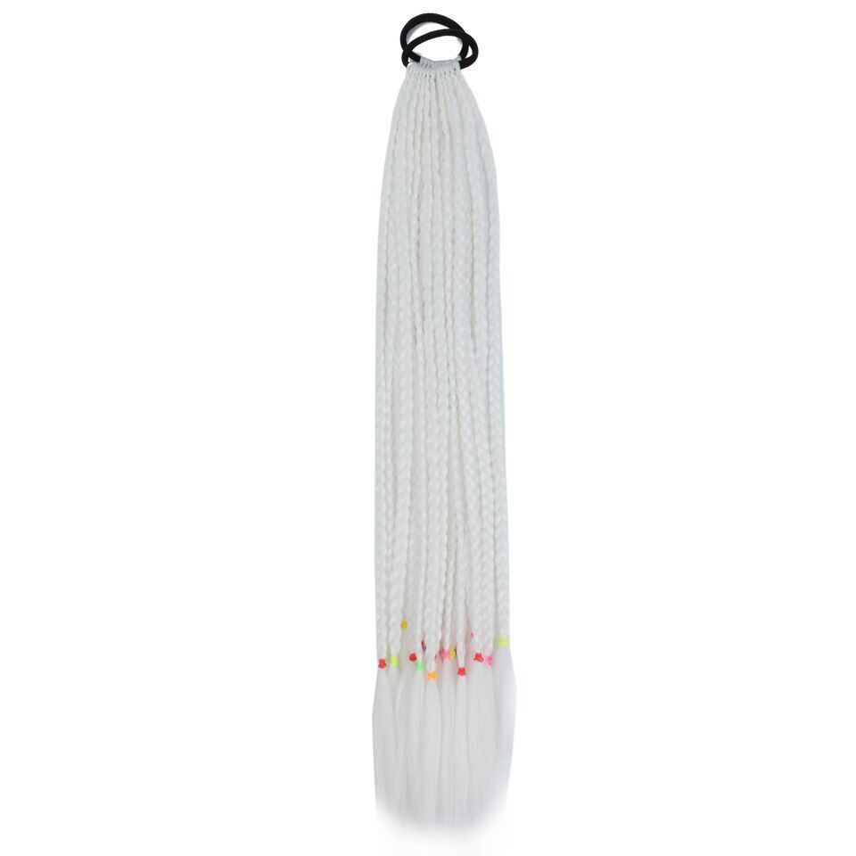 JMT-679690 24-Inch Straight Dreadlock Ponytail Wig – High-Temperature Fiber, Suitable for All Skin Tones