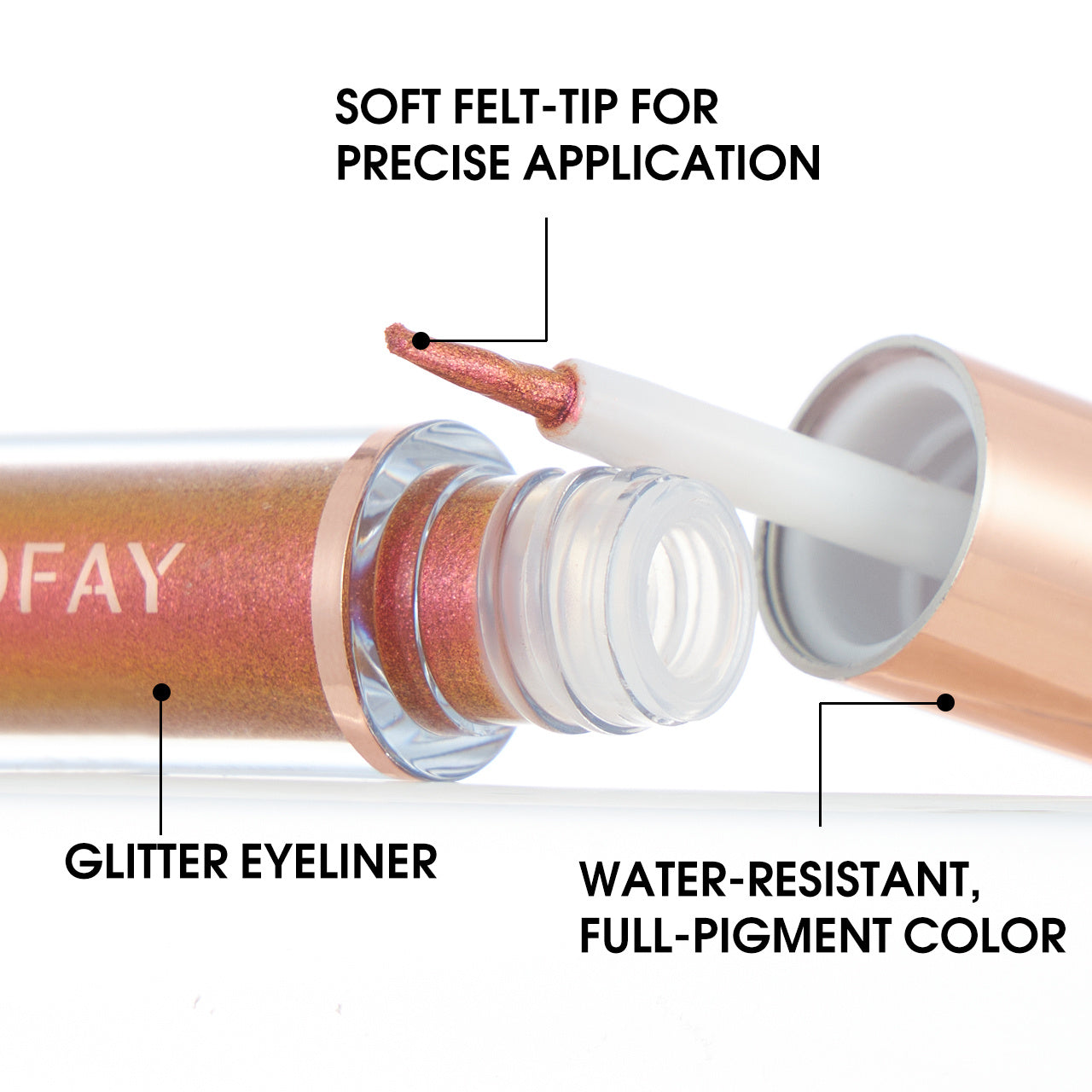 JMT-679754 8-Piece Liquid Glitter Eyeliner Set – Waterproof, Long-Lasting, Easy Application