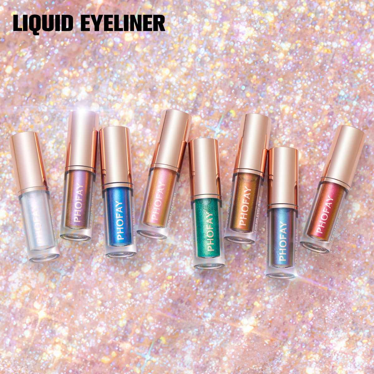 JMT-679754 8-Piece Liquid Glitter Eyeliner Set – Waterproof, Long-Lasting, Easy Application