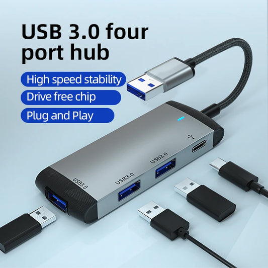 JMT-679818 4-Port USB Hub Docking Station Adapter for MacBook - Multiport Connector Splitter