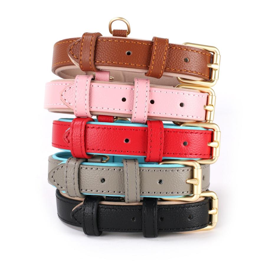 JMT-679818 Lychee Pattern Dog Collar - Soft Diving Cotton, Anti-Strangulation Feature, Various Sizes Available