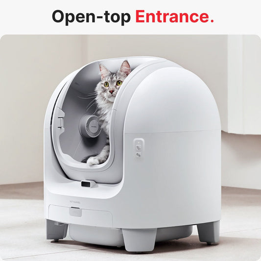 JMT-680330 Large Open Top Smart WiFi Self-Cleaning Cat Litter Box with Bio-Enzyme Deodorization