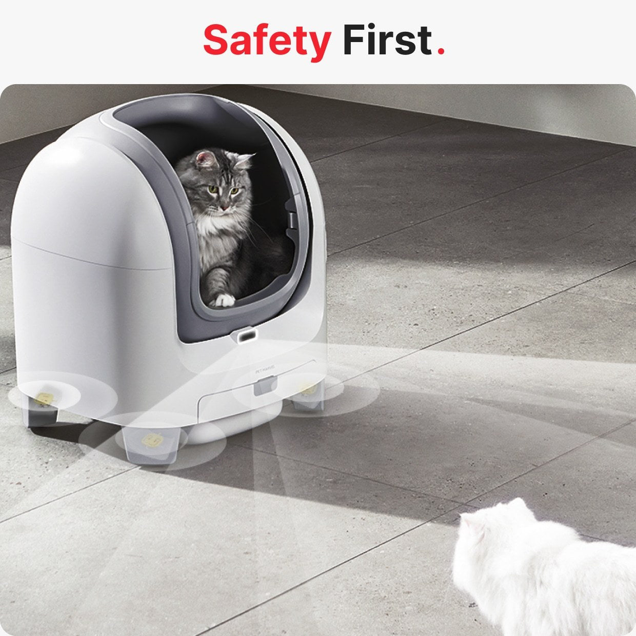 JMT-680330 Large Open Top Smart WiFi Self-Cleaning Cat Litter Box with Bio-Enzyme Deodorization