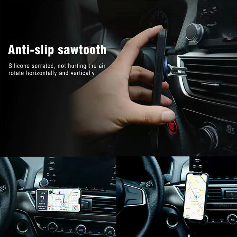 JMT-680330 Universal 2-in-1 Mobile Phone Holder and Car Vent Mount with 360° Rotation and Silicone Clip