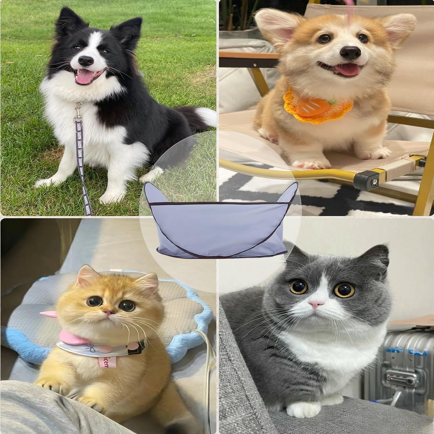 JMT-680394 Adjustable Waterproof Grooming Cape for Easy Pet Hair Catching and Trimming