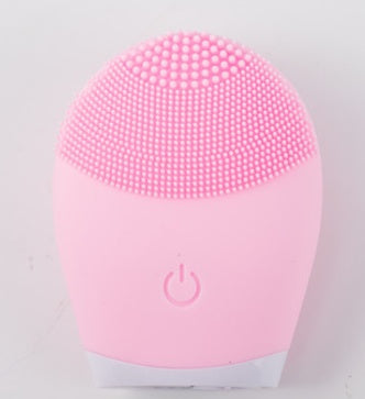 JMT-680458 Ultrasonic Electric Facial Cleansing Brush - 3 Gear Positions, Lightweight Pink Design