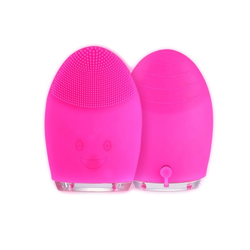 JMT-680458 Ultrasonic Electric Facial Cleansing Brush - 3 Gear Positions, Lightweight Pink Design