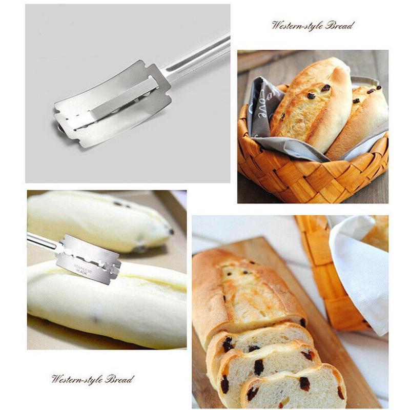 JMT-680714 Curved Bread Cutter with Stainless Steel Blade and PU Leather Case