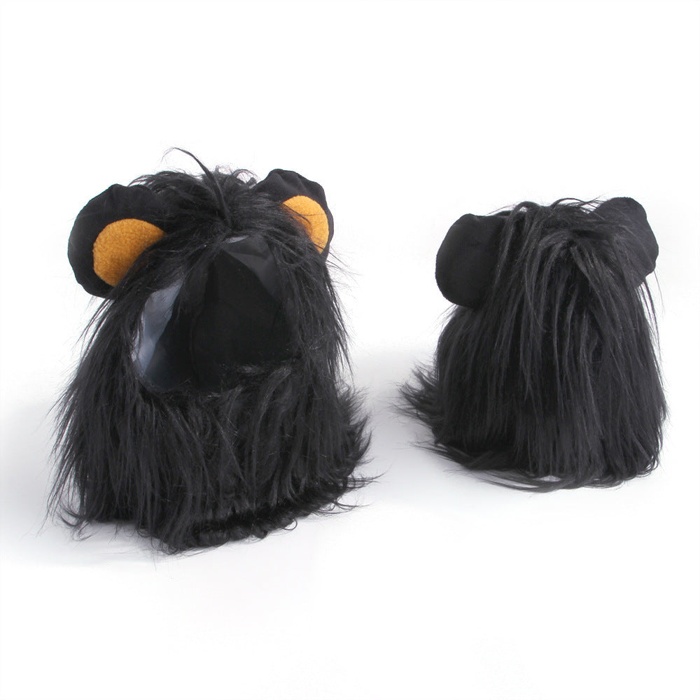 JMT-681290 Cute Cat Lion Wig Hat for Pets – Fun Dress Up for Cats and Puppies