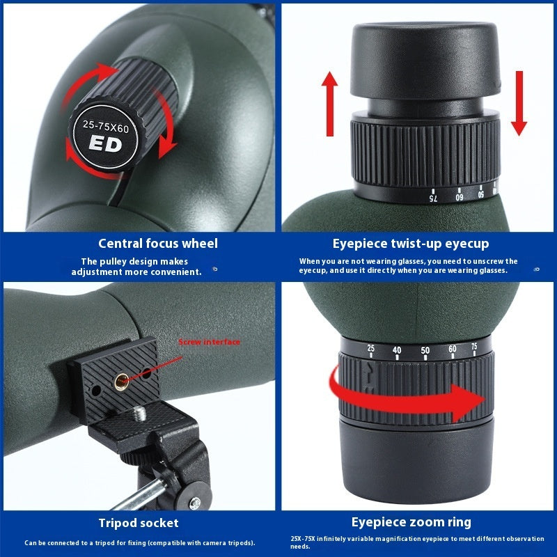 JMT-681482 HD Monocular Zoom Telescope for Astronomy, Nature Watching, and Mobile Phone Photography
