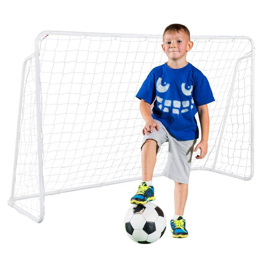 JMT-681546 2.45m Durable Steel Soccer Goal for Backyard and Training