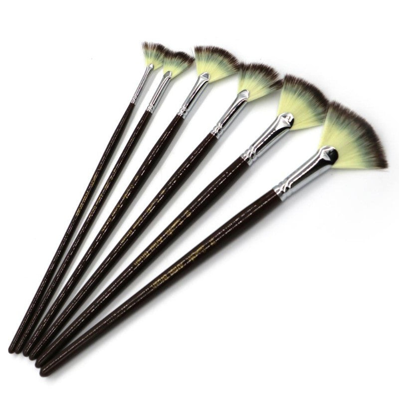 JMT-681738 6Pcs Nylon Fan-Shaped Watercolor Paint Brushes Set
