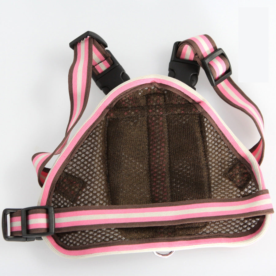 JMT-681802 Breathable Mesh Pet Traction Backpack for Small to Medium Dogs