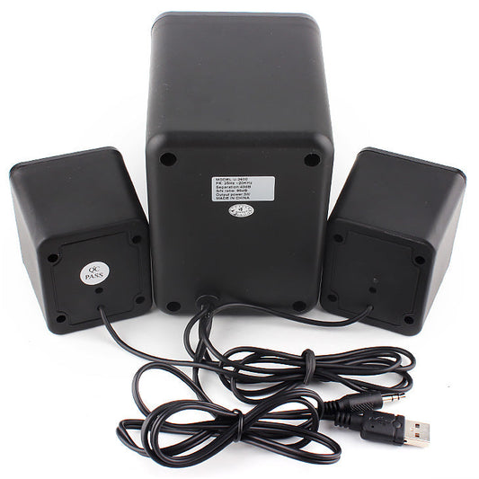 JMT-682122 Colorful Mini 2.1 USB Computer Speaker with 3.5mm Jack - Portable Audio for Home and Mobile Use