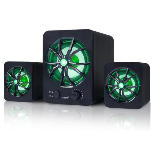 JMT-682122 Colorful Mini 2.1 USB Computer Speaker with 3.5mm Jack - Portable Audio for Home and Mobile Use